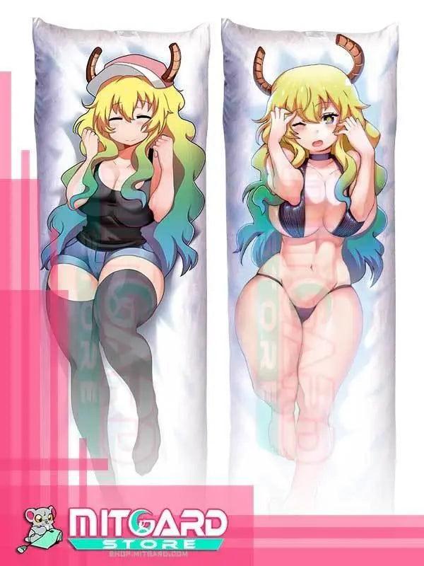 KOBAYASHI-SAN CHI NO MAID DRAGON Lucoa Body pillow case dakimakura - 50cmx150cm / Peach Skin / 2 Sides Printed - 1